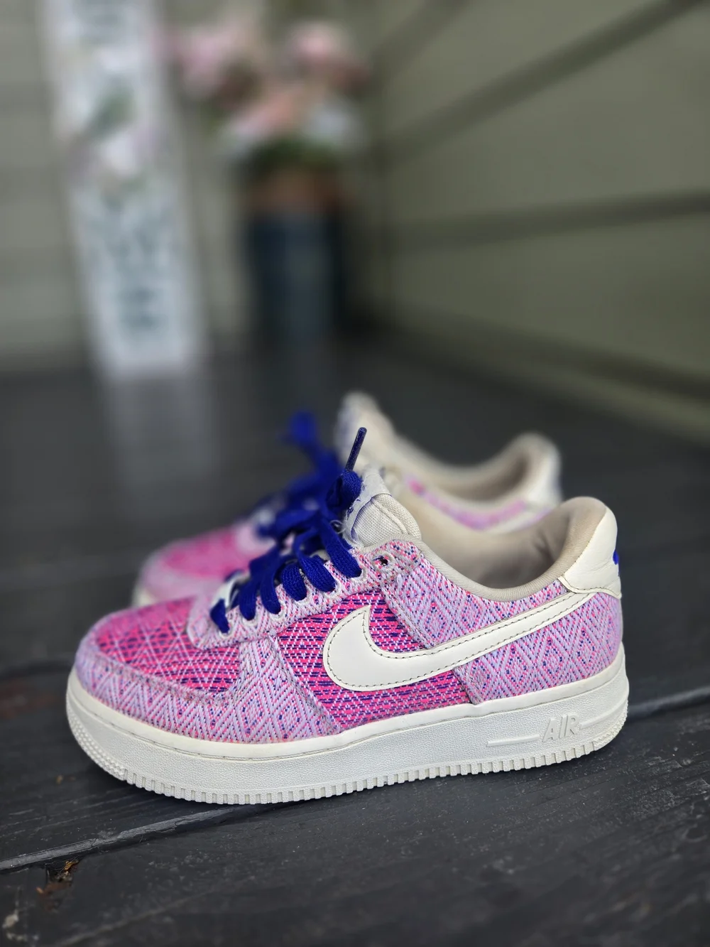 Nike Air Force 1 Low Pink 'Woven Together' Sneakers - Picture 5 of 14